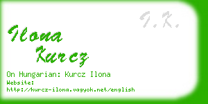 ilona kurcz business card